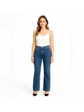 LONDONJEAN 100% Cotton Boot Cut Button Fly 5 Pocket Jeans MADE IN USA Sz 14